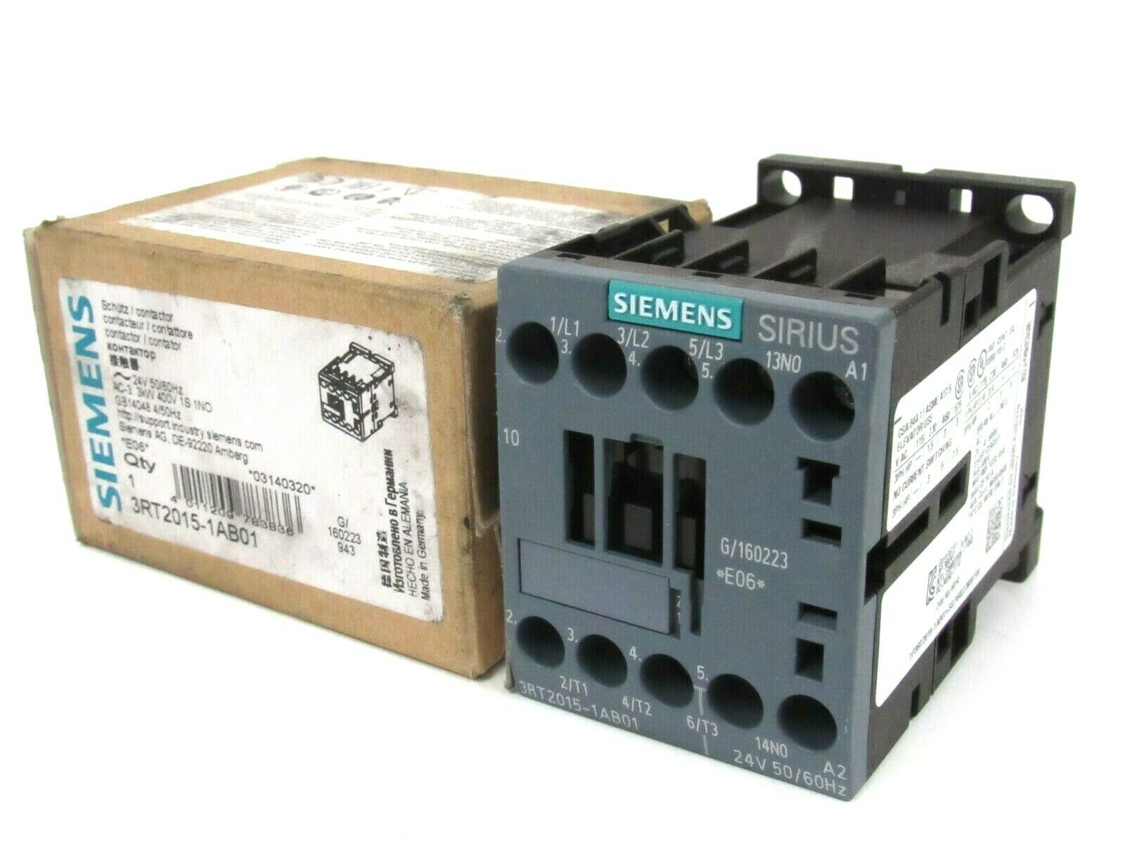 1-Year Warranty ! New In Box Siemens Contactor 3RT2015-1AB02 