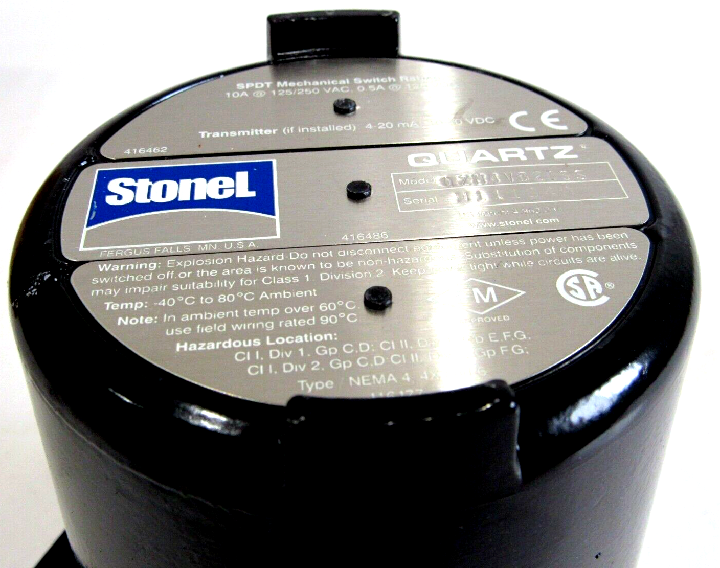 NEW STONEL QZM4VB2DSS QUARTZ VALVE POSITION SWITCH - Image 3