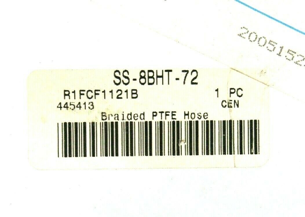 NEW SWAGELOK SS-8BHT-72 BRAIDED PTFE HOSE SS8BHT72 - Image 3