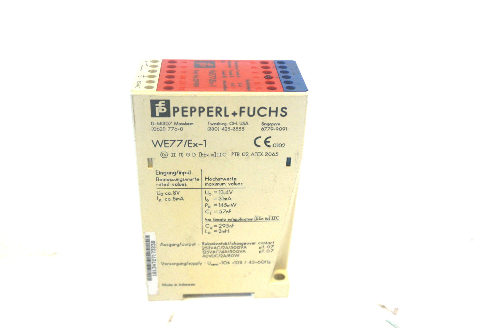 PEPPERL & FUCHS WE77/EX-1 AMPLIFIER SWITCH WE77EX1 - Image 3