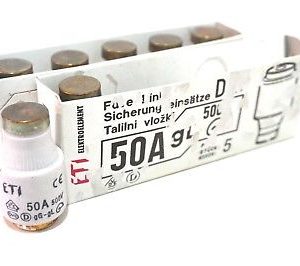 7 NEW ETI 50A FUSE LINKS 500V