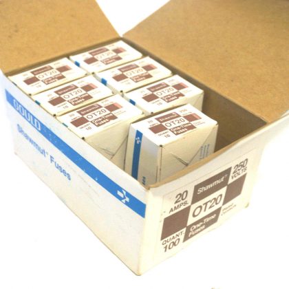 70 NEW SHAWMUT OT20 FUSES 20AMP 250V