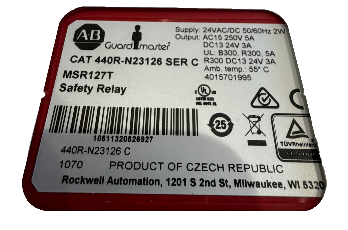 ALLEN BRADLEY 440R-N23126 SAFETY RELAY SER. C MSR127T NEW SURPLUS - Image 3