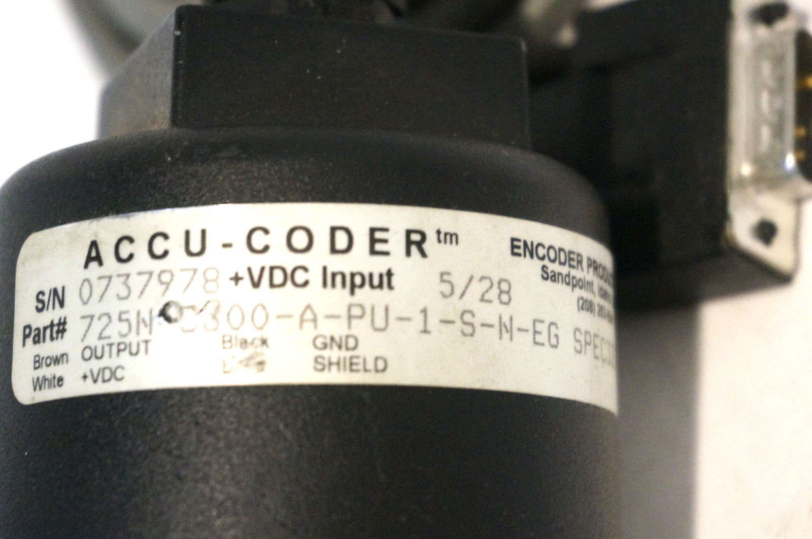 USED ENCODER PRODUCTS 725N-3800-A-PU-1-S-N-EG ACCUCODER 725N3800APU1SNEG - Image 3