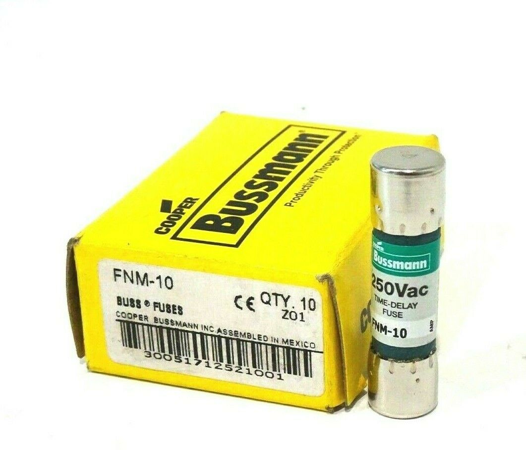 LOT OF 10 NEW BUSSMANN FNM10 FUSES FNM10 SB Industrial Supply, Inc.