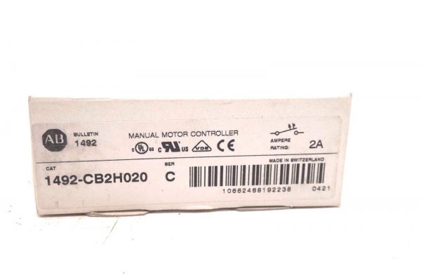 NEW ALLEN BRADLEY 1492-CB2H020 MOTOR CONTROLLER SER.C 1492CB2H020
