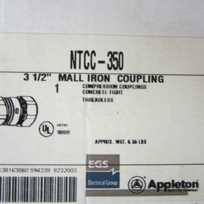 NEW APPLETON NTCC-350 3 1/2" COUPLING NTCC350