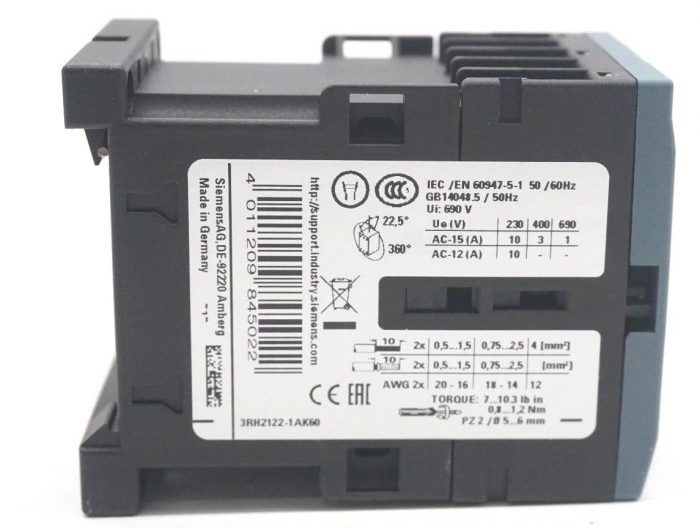 NEW SIEMENS 3RH2122-1AK60 CONTACTOR RELAY 3RH21221AK60 - Image 3