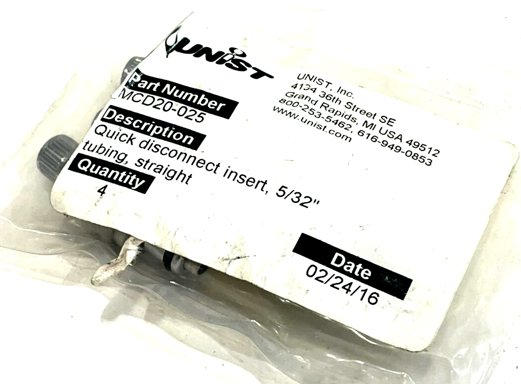 Unist Box NEW UNIST MCD20-025 QUICK DISCONNECT 5/32