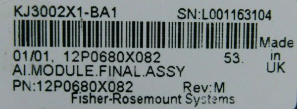 USED FISHER ROSEMOUNT DELTA V 12P0680X082 INPUT MODULE KJ3002X1-BA1 REV M - Image 5