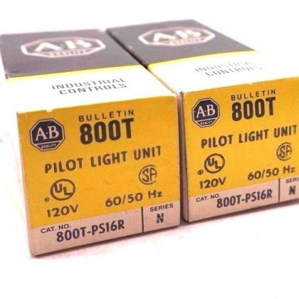 2 NEW ALLEN BRADLEY 800T-PS16R PILOT LIGHT SER.N 800TPS16R