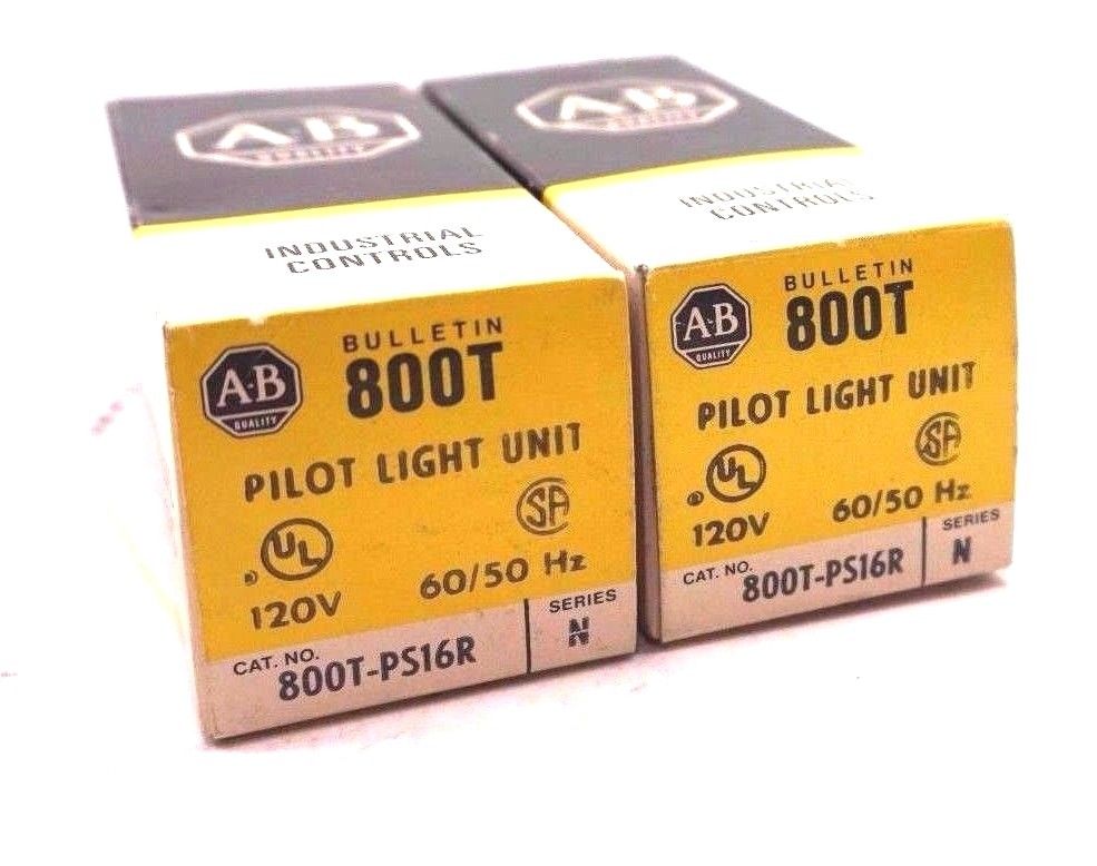 2 NEW ALLEN BRADLEY 800T-PS16R PILOT LIGHT SER.N 800TPS16R
