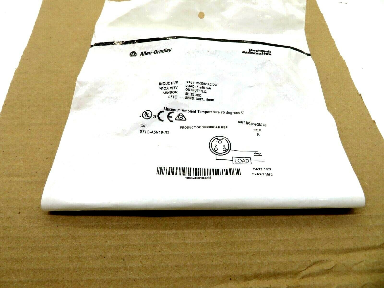 NEW ALLEN BRADLEY 871C-A5N18-N3 PROXIMITY SENSOR 871CA5N18N3 - Image 3