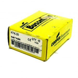 NEW BOX OF 10 BUSSMANN KTK-20 FUSE KTK20