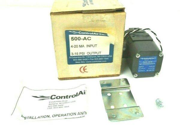 NEW CONTROL AIR 500-AC ELECTROPNEUMATIC I/P TRANSDUCER TYPE 500X 500AC - Image 6