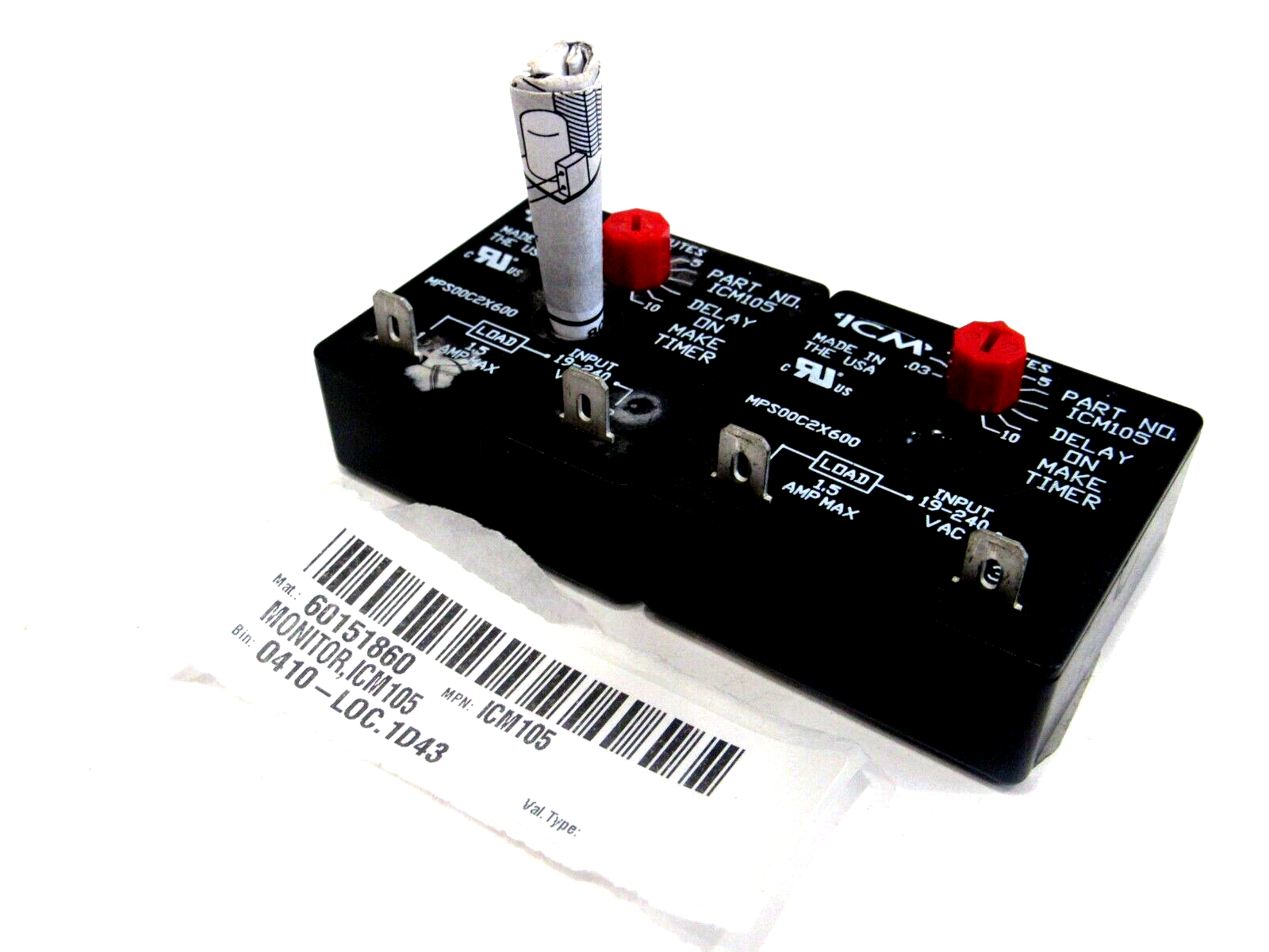 NEW ICM ICM105 TIMER MPS00C2X600 LOT OF 2