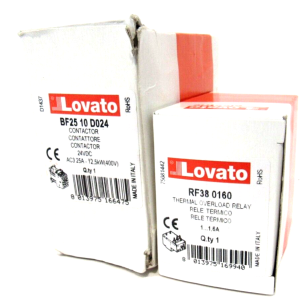 NEW LOVATO BF25 10 D024 CONTACTOR W/ RF38 0160 OVERLOAD RELAY BF2510D024