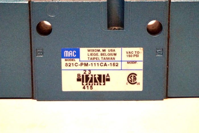 NEW MAC VALVES 321C-PM-111CA-152 SOLENOID VALVE 321CPM111CA152 - Image 3