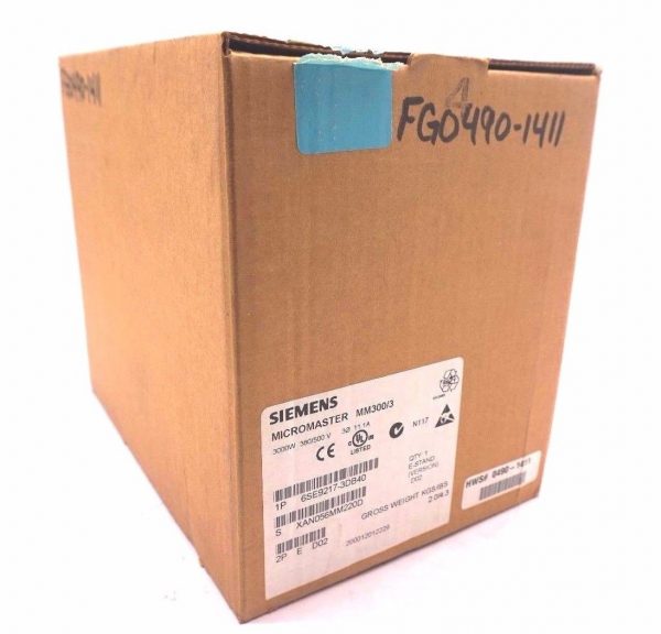 NEW SIEMENS 6SE9217-3DB40 MICROMASTER DRIVE MM300/3 VERSION D02 6SE92173DB40