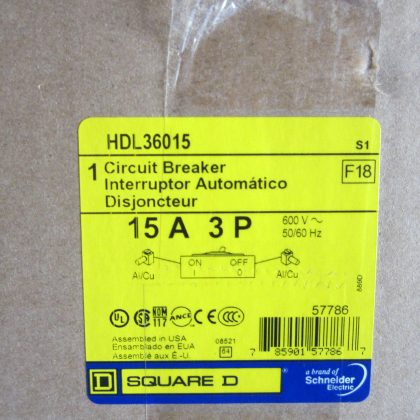 NEW SQUARE D HDL36015 CIRCUIT BREAKER