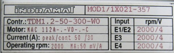 USED INDRAMAT TDM1.2-050-300-W1-000 SERVO DRIVE TDM12050300W1000 R911236233 - Image 5