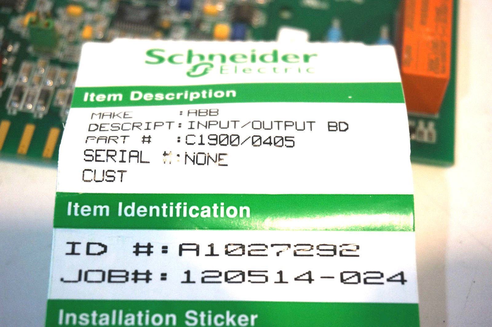 REPAIRED ABB C1900/0405 INPUT OUTPUT MODULE C19000405 - Image 4