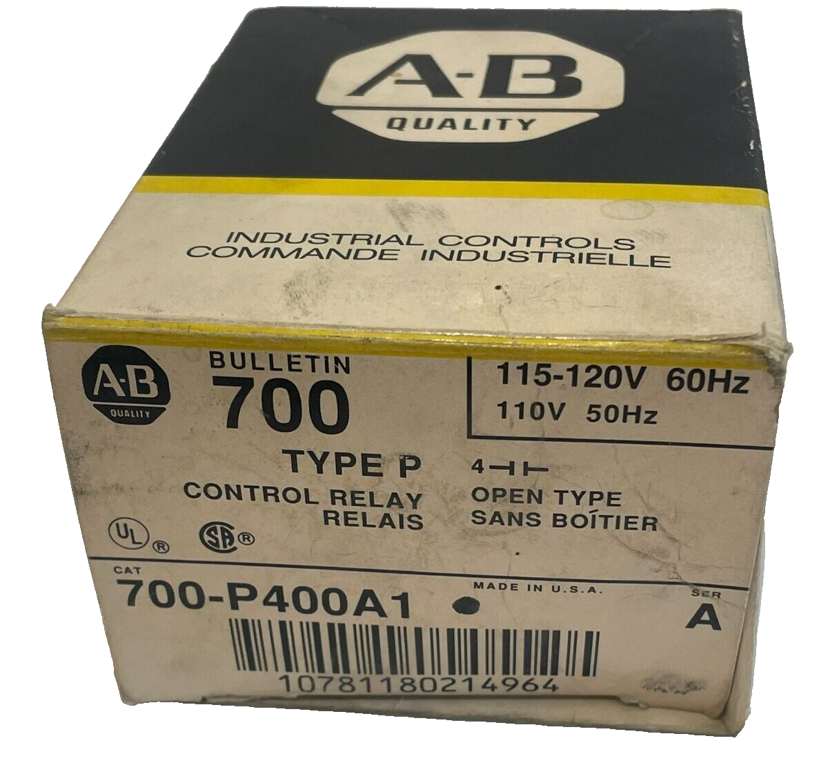 ALLEN BRADLEY 700-P400A1 AC RELAY SER.A 700P400A1 115-120V 60HZ NEW, SURPLUS - Image 6