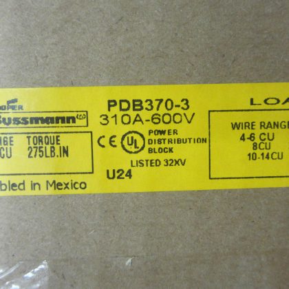 NEW BUSSMANN PDB370-3 POWER DISTRIBUTION BLOCK PDB3703
