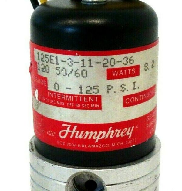 NEW HUMPHREY 125E1-3-11-20-36 SOLENOID VALVE 125E13112036 - Image 3