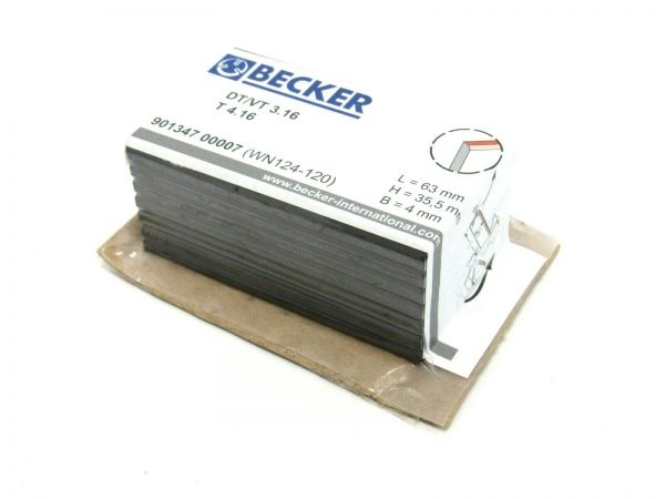 NEW PKG OF 7 BECKER 90134700007 CARBON VANES DT/VT 3.16 WN124-120
