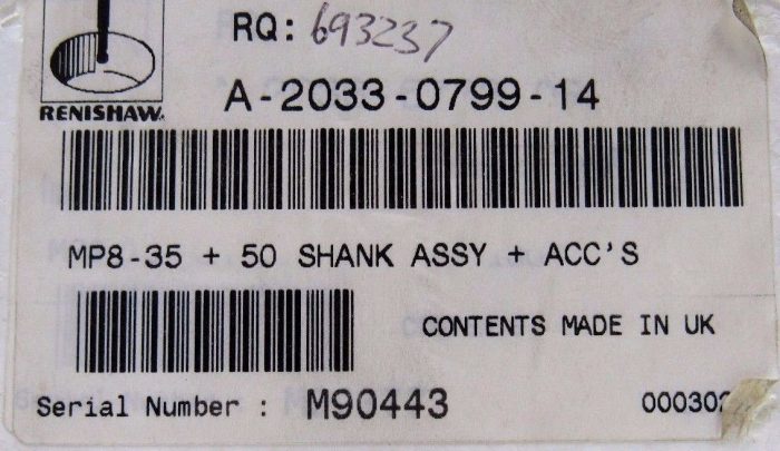 NEW RENISHAW MP8 INSPECTION PROBE MP8-35 A-2033-0799-14 - Image 3