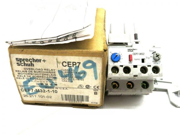 NEW SPRECHER & SCHUH CEP7-M32-1-10 OVERLOAD RELAY SERIES B CEP7M32110 - Image 3