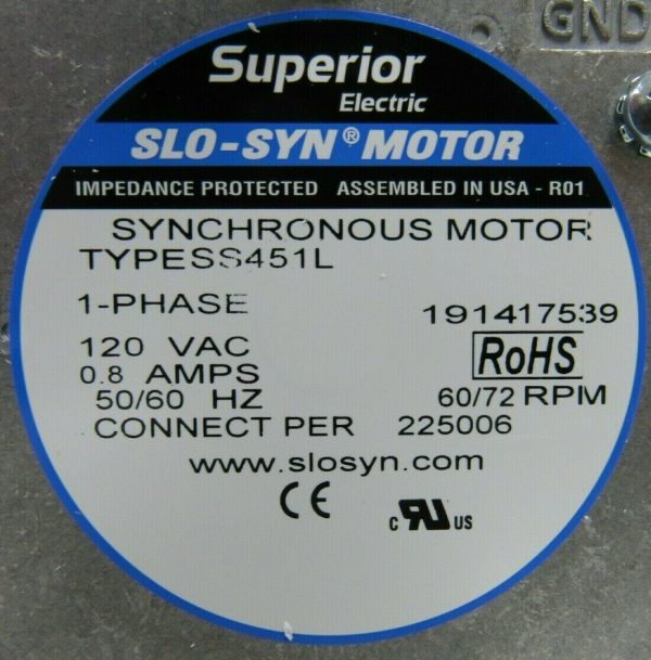 NEW SUPERIOR ELECTRIC SS451L SYNCHRONOUS MOTOR - Image 4