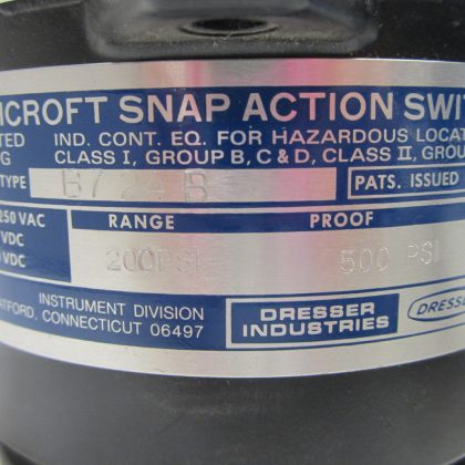 USED ASHCROFT B724B PRESSURE SWITCH
