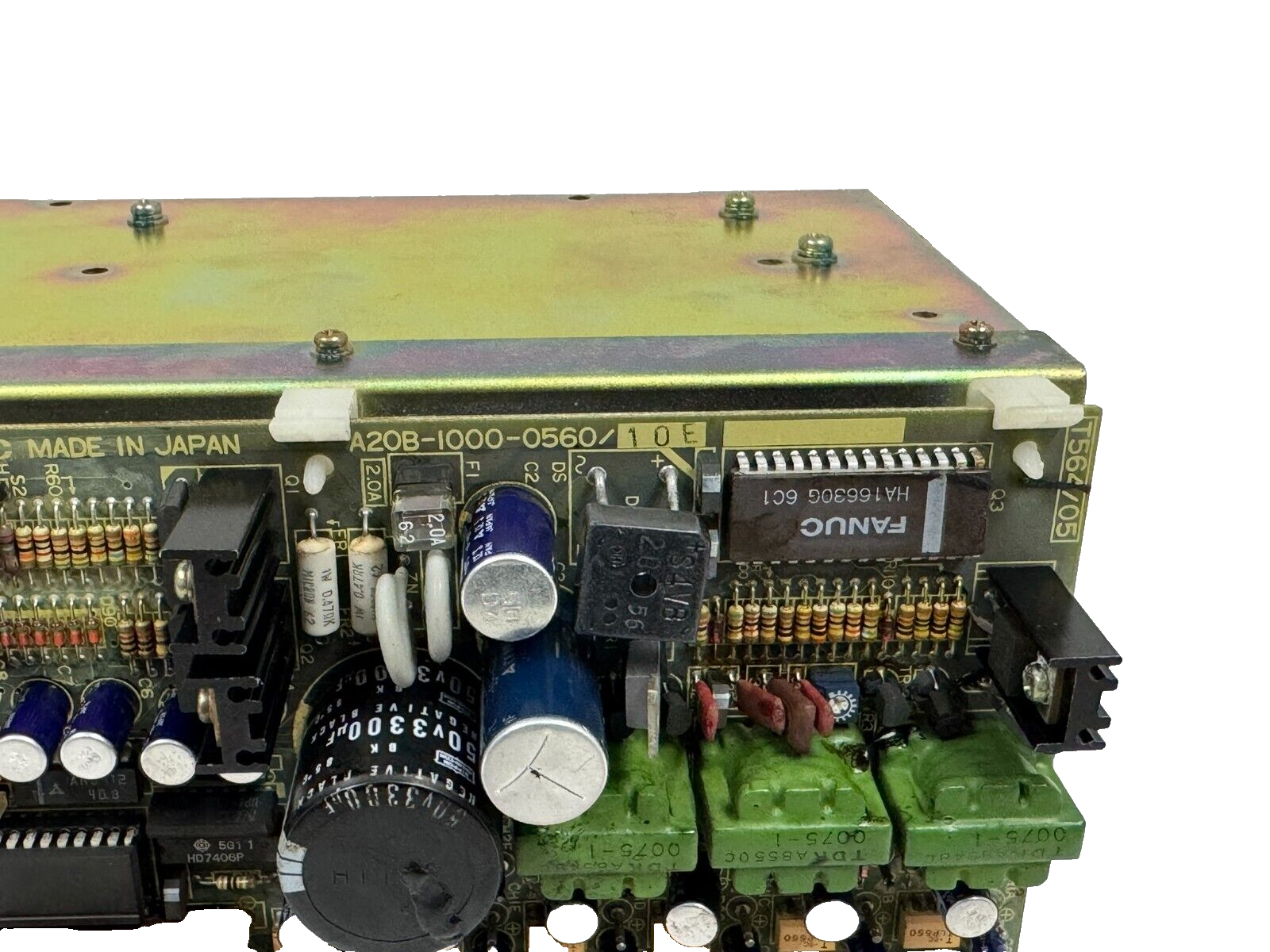 FANUC A06B-6050-H102 VELOCITY CONTROL UNIT W/ A20B-1000-0560/10E BOARD ...