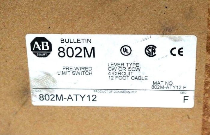 NEW ALLEN BRADLEY 802M-ATY12 LIMIT SWITCH SER.F 802MATY12 - Image 3