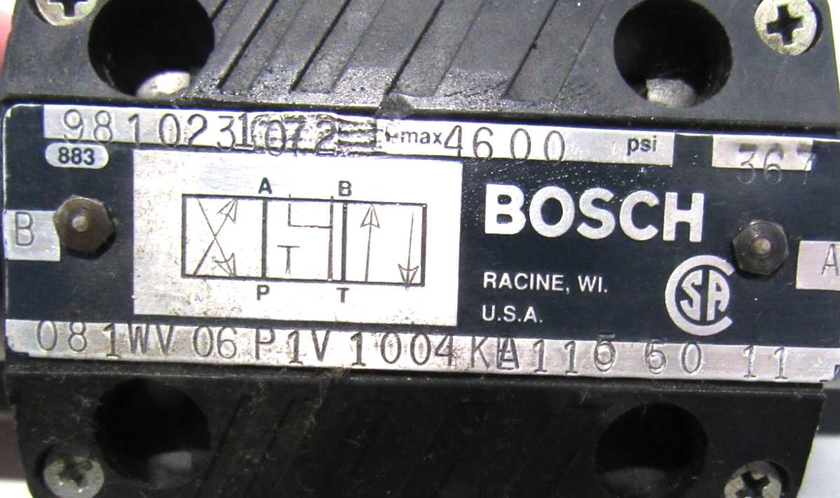 NEW BOSCH 9810231072 CONTROL VALVE 081WV06P1V1004KA1156011 - Image 4