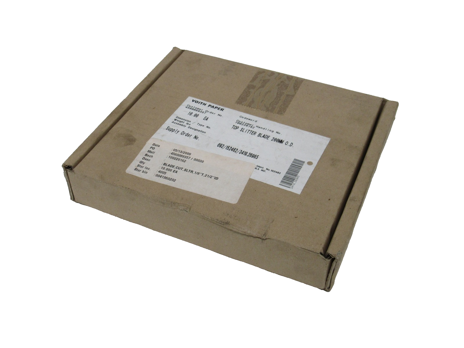 NEW BOX OF 10 VOITH PAPER 3419.26965 TOP SLITTER BLADE 200MM O.D. 152462
