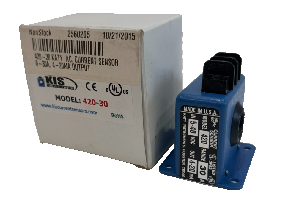 NEW KATY INSTRUMENTS 420-30 CURRENT SENSOR 0-30A,4-20MA OUTPUT 42030 - Image 3