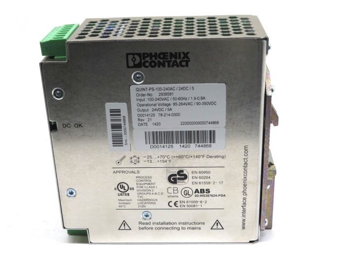 NEW PHOENIX CONTACT QUINT-PS-100-240AC/24DC/5 POWER SUPPLY QUINTPS100240AC24DC5 - Image 3