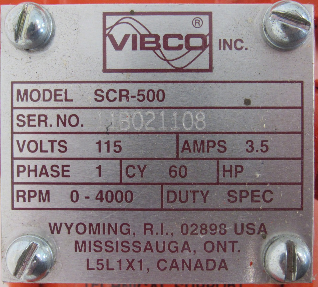 NEW VIBCO SCR-500 ADJUSTABLE FORCE AND SPEED VIBRATOR 115V SCR500 - Image 5
