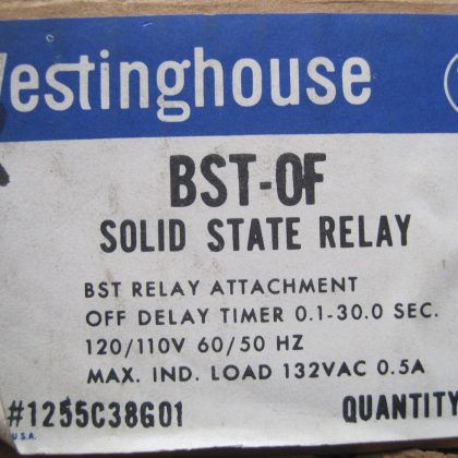 NEW WESTINGHOUSE BST-OF SOLID STATE RELAY TIMER