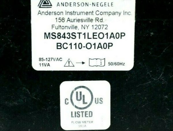 USED ANDERSON INSTRUMENT CO. BC110-O1A0P FLOW METER MS843ST1LEO1A0P BC110O1A0P - Image 5
