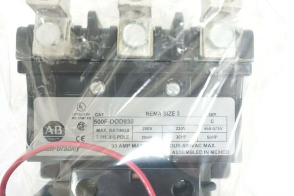 NEW ALLEN BRADLEY 509-DOD-A2L 500F-DOD930 FULL VOLTAGE STARTER W/ MANUAL RESET - Image 6