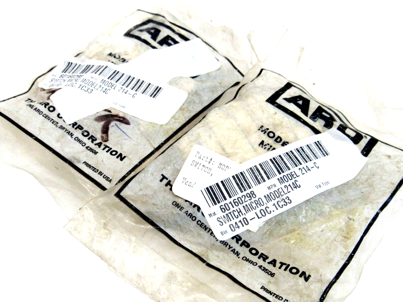 NEW ARO 214-C MICRO SWITCH 214C LOT OF 2