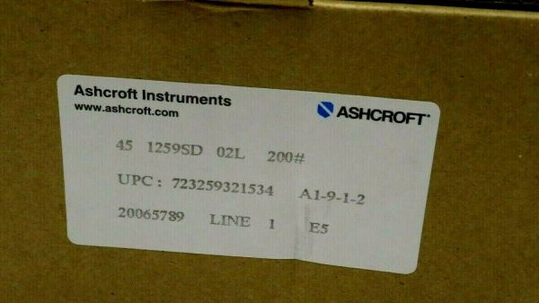 NEW ASHCROFT 45-1259SD-02L PRESSURE GUAGE 451259SD02L - Image 4