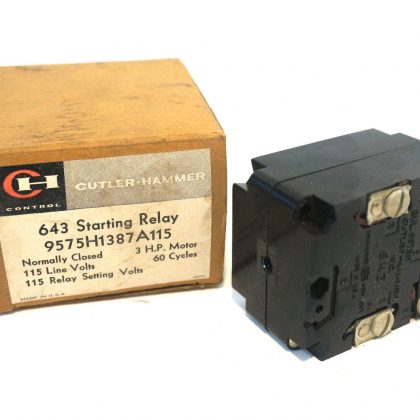 NEW CUTLER HAMMER 9575H1387A115  643 STARTING RELAY