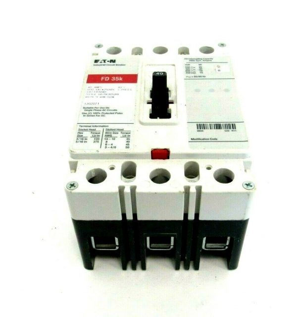 NEW EATON 6639C82G89 CIRCUIT BREAKER 40A 3P FD 35K FD3040 - Image 3