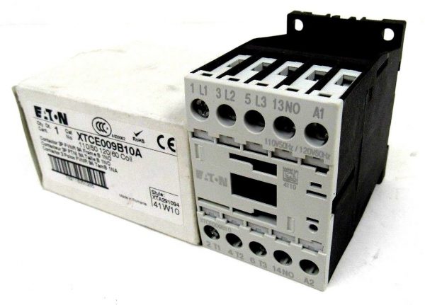 NEW EATON XTCE009B10A CONTACTOR 3P FVNR 9A FRAME B 1NO