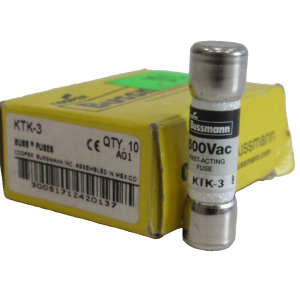 NEW LOT OF 10 BUSSMANN KTK-3 FUSES KTK3
